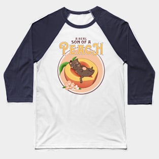 Cute Cat Is a Real Son of a Peach Baseball T-Shirt